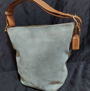 Coach suede crossbody/shoulder bag